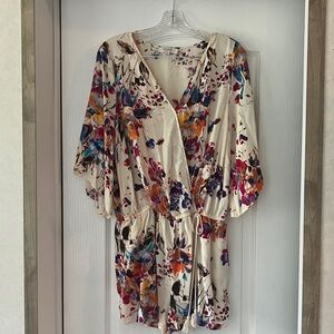 Umgee Watercolor Floral Romper